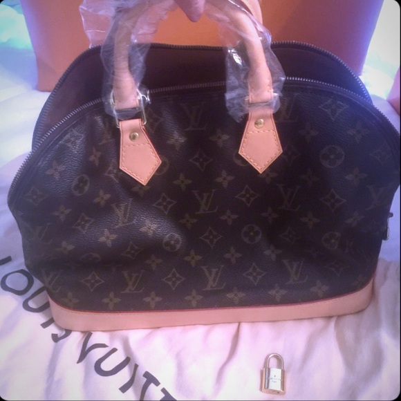 💯%LV ALMA PM BAG ALL LEATHER REDONE LIKE NEW - Picture 10 of 14